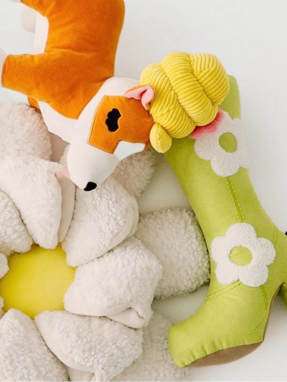 Hooray House Dog Plush Green GoGo Boot and Corgi toy
